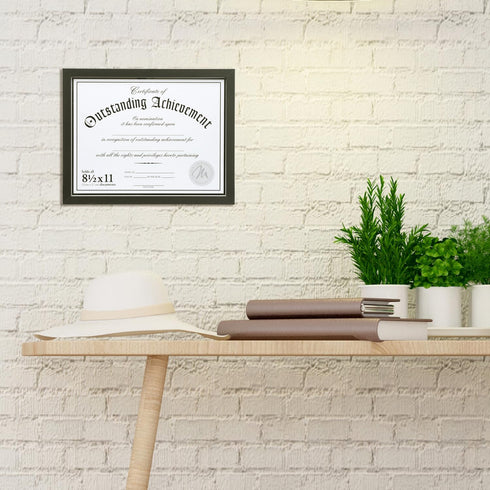 Malden International Designs Wooden Document Frame, 8.5x11, Black...