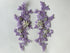 Zbroh Fine Lace Fabric Patches Embroidered rhinestones Trim Applique Decor Dress Decoration sew on sequins beads accessory one pair (light purple)...