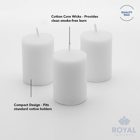 Royal Imports Votive Candle, Unscented White Wax, Box of 72, for Wedding, Birthday, Party, Spa, Holiday & Home Decoration (10 Hour Burn Time)...
