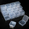36 Pieces Small Clear Plastic Beads Storage Containers Box with Hinged Lid, Storage Case of Small Items, Crafts, Jewelry, Hardware (2.12 x 2.12 x ...