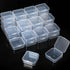 36 Pieces Small Clear Plastic Beads Storage Containers Box with Hinged Lid, Storage Case of Small Items, Crafts, Jewelry, Hardware (2.12 x 2.12 x ...