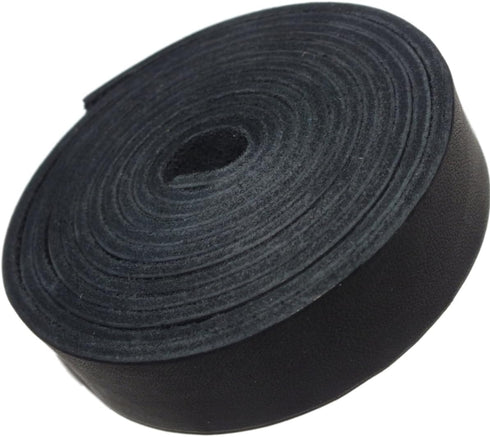 TOFL Genuine Top-Grain Leather Strap | 72 Inches Long | 7/8 Inch Wide | 1/8 Inch Thick (7-8 oz) | 1 Leather Strip Black...