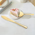 Wedding Cake Knife and Server Set, Cake Cutting Set for Wedding, Mr and Mrs Forks Cake Cutter Set for Wedding Anniversary Bridal Shower Gifts (Gol...