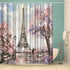 Paris Shower Curtain for Bathroom Sakura Landscape Pink Romantic Waterproof Fabric Curtain Decor with 12 Hooks 72x72 Inches...