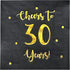 Cheers to 30 Years Cocktail Napkins | Happy 30th Birthday Decorations for Men and Women and Wedding Anniversary Party Decorations | 50-Pack 3-Ply ...