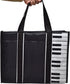 Piano Keys Music Tote Bag With 5mm sponge Waterproof Oxford Cloth Handbag Shopping Bag with Magnetic Snaps Buckle...