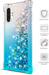 for Galaxy Note 10 Plus Case,Gradient Design Bling Flowing Liquid Floating Sparkle Colorful Glitter Waterfall TPU Protective Phone Case for Galaxy...