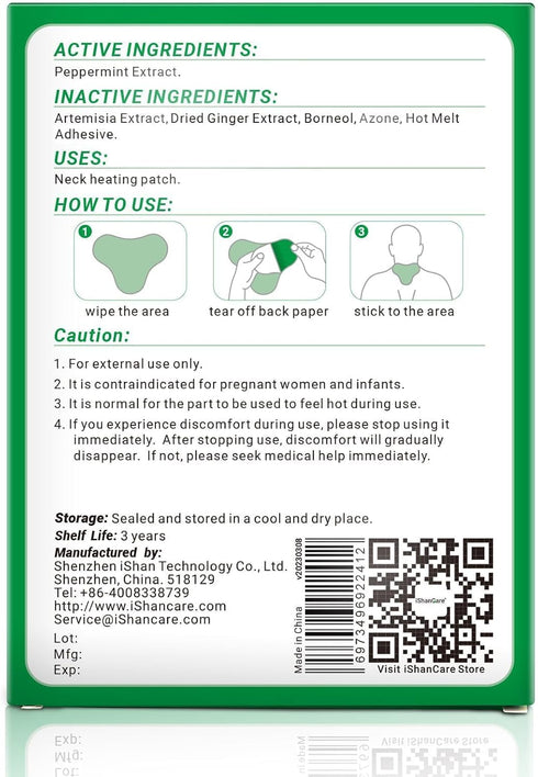 Neck Patches - 24 Count Warming Herbal Plaster Maximum Strength Heat Patches, 8 Hours Deep Heating Extra Strength Joint Soreness Soothing Patch fo...