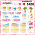 40 Pcs Summer Bulletin Board Decorations Set Hawaiian Tropical Flamingo Palm Beach Paper Cutouts Summer Flamingo Classroom Bulletin Board for Clas...