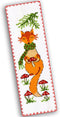 Mushroom Fox - Counted Cross Stitch Bookmark Kit - DIY Embroidery Set with Pattern of Red Fox and Mushrooms - Handmade Gift for Adults with Paper ...