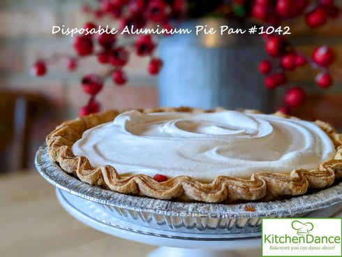 KitchenDance 10" Disposable Aluminum Foil Pie Pans - Pack of 12 | Strong & Sturdy Pie Tins for Bakers, Cooking, Kitchen, Cooks, Bakeries, Business...