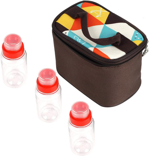 Portable Travel Spice Containers, Camping Seasoning Bag Kit Multi Spice Jars Storage with Lids Dry Herb Condiment Dispenser Holder for Backpacking...