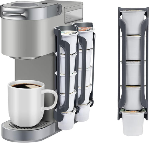 K Cup Holder for Keurig: Coffee Pod Holders for Counter Small Space - Kcup holders for Wall Mount (2, Gray)...
