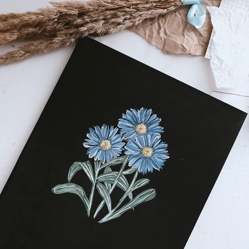 Black Cardstock 8.5 X 11,250gsm Black Construction Paper 20 Sheets Thick Blank Black Craft Paper For Invitations, DIY Arts Projects, Scrapbook Sup...