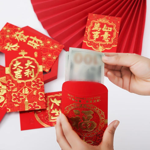 Chinese Red Envelopes 2024 Year of The Dragon Red Packet Spring Festival Lucky Money Packets for Lucky Money Envelopes New Year Wedding. (large 24...