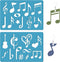 GORGECRAFT 2 Styles Musical Note Jewelry Shape Template Reusable Acrylic Cutting Stencil Heart Star Guitar Patterns Template for Leather Bracelets...