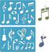 GORGECRAFT 2 Styles Musical Note Jewelry Shape Template Reusable Acrylic Cutting Stencil Heart Star Guitar Patterns Template for Leather Bracelets...