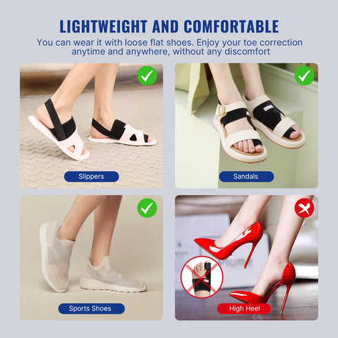Fitgeno Bunion Corrector Women & Men Big Toe: Foot Straightener Splint Brace - Adjustable Bunyan Correction Orthopedic for Hallux Valgus Pain Reli...