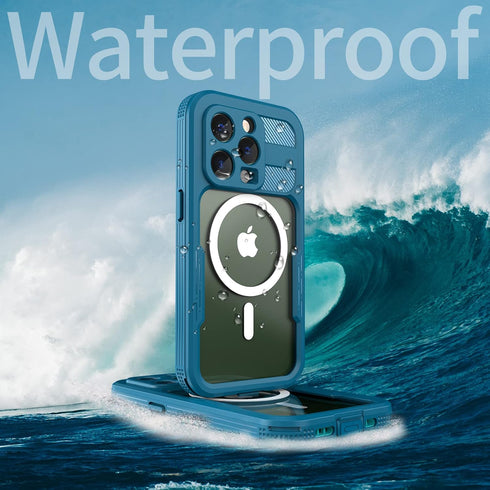 for iPhone 14 Pro Case Waterproof, Built-in Screen Protector Full-Body Rugged Sealed Cover Shockproof Dustproof Waterproof Case for iPhone 14 Pro ...