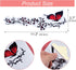OIIKI Butterfly Flower Car Stickers, 2 Sets - Vinyl Side & Bumper Decals, Universal Scratch Resistant - Red & Black (4 Pcs)...