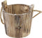 MY MIRONEY 5.31" x 4.65" Wooden Bucket Wood Vintage Style Barrel Planter Garden Plant Pots with Rope Twine for Plants,Herbs,Veggies...