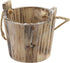 MY MIRONEY 5.31" x 4.65" Wooden Bucket Wood Vintage Style Barrel Planter Garden Plant Pots with Rope Twine for Plants,Herbs,Veggies...