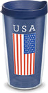 Tervis Americana USA Flag Made in USA Double Walled Insulated Tumbler Travel Cup Keeps Drinks Cold & Hot, 16oz, Classic...