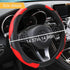 Car Steering Wheel Cover, Microfiber PU Leather Elastic Carbon Fiber Auto Steering Wheel Protector, 15 Inch Breathable Anti-Slip for Women Men, Ca...