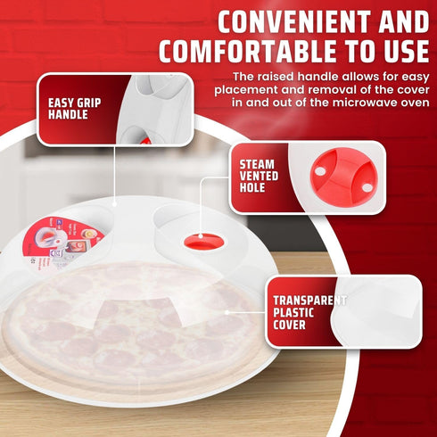 Flexzion 10 Inch Small Microwave Splatter Cover - BPA-Free Anti-Splatter Microwave Cover with Adjustable Steam Vent, Dishwasher Safe, Transparent ...