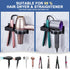 Hair Straightener Holder Wall, Black Blow Dryer Holder Wall Mounted Stainless Steel Hairdryer Holder for Bathroom, Hair Tools Organizer & Storage ...