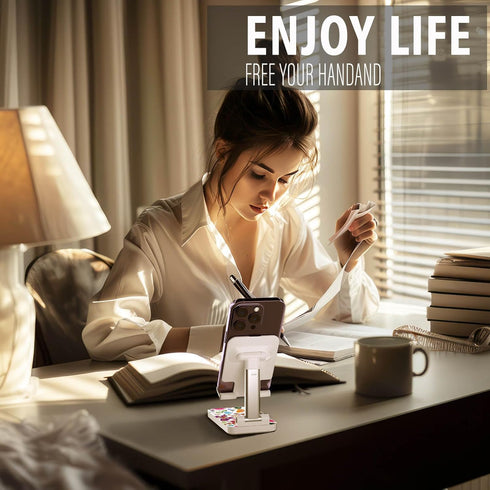 Foldable Cell Phone Stand,Angle Height Adjustable Cell Phone Holder,Phone Holder for Desk,Smart Phones Desk Accessories Phone Holder.?Butterfly?...