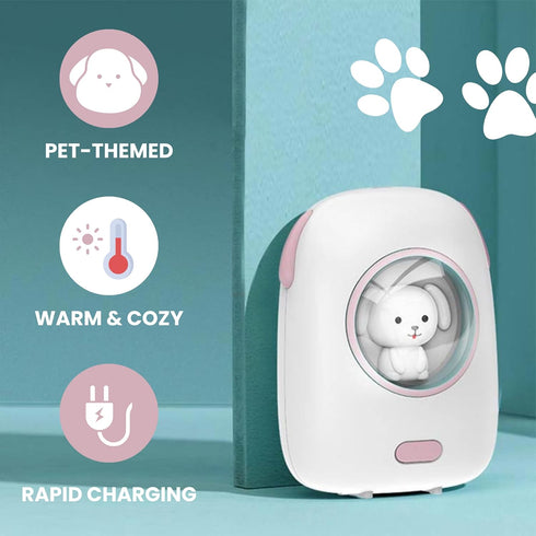 Cute Portable Charger/Power Bank | Compatible with iPhone, Galaxy, & Pixel | Doubles as a Rechargeable Hand Warmer | LED Display & Cute, Pet-Theme...