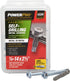 Power Pro Premium Self-Drilling Metal Screws, Zinc Plated Steel, Hex Washer Head Metal to Metal Winged Point Screws, Silver, ¼ x 2-½ inches, Box o...