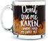 Don't Test Me Karen - 13 oz Glass Coffee Mug - Some people Just Need a High Five With a Chair Birthday Idea for Coworkers, Men & Women, Him or Her...