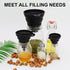 3 Sizes of Kitchen Funnel Set, Food Grade Funnels for Filling Bottles, Premium Silicone Collapsible Funnel for Transferring Liquid, Powder Transfe...