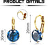 JOERICA 12 Pairs Leverback Dangle Earrings Set for Women Gold Plated CZ Stainless Steel Earrings 6/10MM Multicolor Cubic Zirconia Drop Earrings...