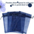 HRX Package 100pcs Organza Gift Bags Navy Blue, 4 x 6 inch Mesh Jewelry Pouches Drawstring Party Favor Bags for Small Sample Christmas Candy...