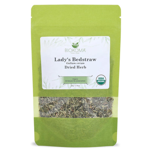 Pure and Organic Biokoma Lady's Bedstraw Dried Herb 50g (1.76oz) In Resealable Moisture Proof Pouch...