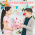 Happy Birthday Plush Toy, 8Inch Cute Cow Plush, Cow Stuffed Animals Soft Birthday Plush, Kawaii Cow Plushie Doll Home Party Decoration Birthday Gi...