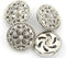 10PCS Clothes Button - Fashion Hollow Flower Metal Shank Round Shaped Metal Button Set Sewing Button (25mm, Silver)...