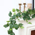 2 Strands Artificial Scindaps Vines Garland 73" Fake Vine with Silk Green Leaves Faux Hanging Plants Greenery Decoration for Bedroom Wall Party We...
