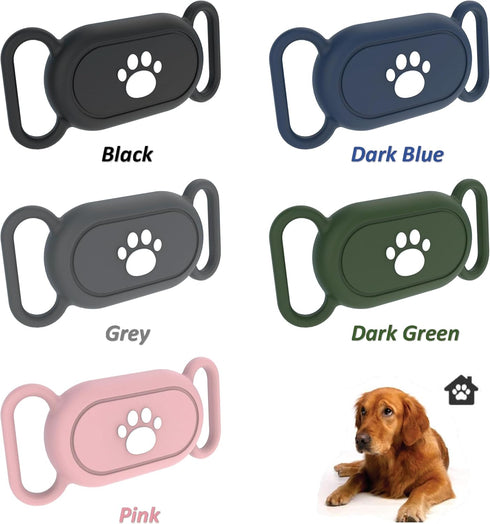 5 Pack Dog Collar Holder Compatible with Samsung Galaxy Smarttag 2,Waterproof Silicone Tracker Case Holder for Samsung Galaxy Smart Tag 2,Anti-Scr...