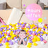 Ball Pit Balls Stars for Toddlers- 100 Pack 3 Shapes Balls Stars and Hearts for Ball Pit Playroom Playpen, Non-Toxic Plastic Toy Balls Shower Part...