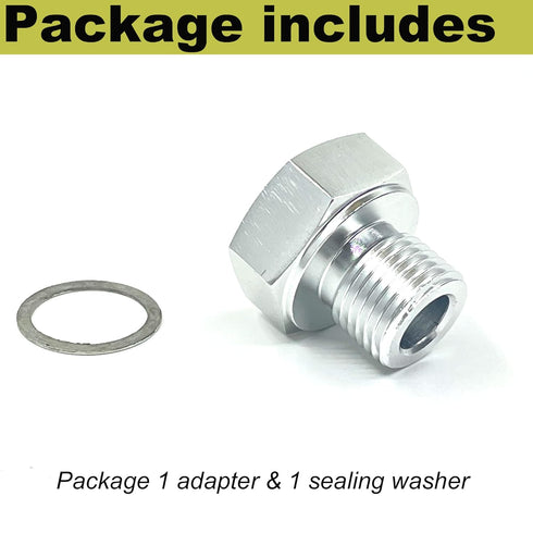 M16 1.5 Adapter to 1/8 NPT Oil Pressure Sensor Adapter Oil Pressure Sensor Adapter Fitting for LS Engine Swap LS1 LSX LS3 and for All GM LS Series...