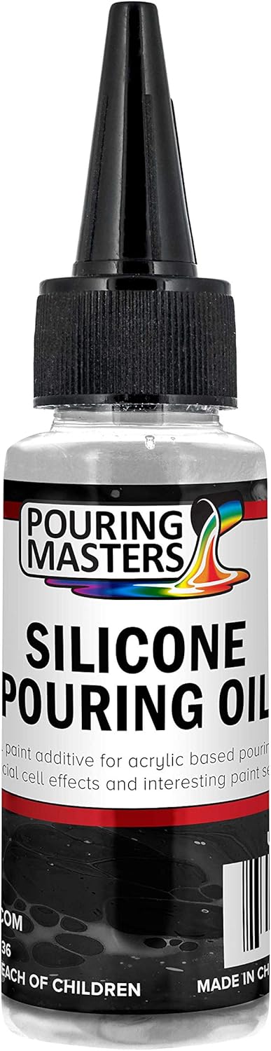 U.S. Art Supply Silicone Pouring Oil - 2-Ounce - 100% Silicone for Dramatic Cell Creation in Acrylic Paint...