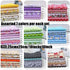 14 Pieces Assorted 7 Designs Square Fabric Bundles Sewing Square Patchwork Precut Fabric Scraps for DIY Quilting Applique Doll Dress Making (Purpl...