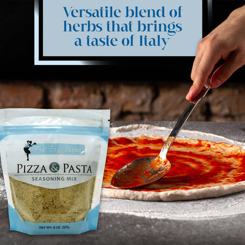 Fast Easy Bread Authentic Italian Pizza & Pasta Seasoning Blend | Elevate Your Recipes with the Perfect Mix of Herbs and Spices for Sauces & More ...