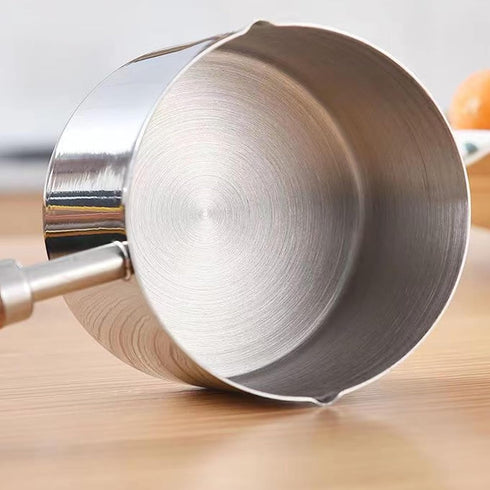 BinaryABC Mini Sauce Pan Cooking Pot Chocolate Melting Pot,Stainless Steel Sauce pan with Pour Spout,Mini Butter Coffee Milk Warmer Pot,Small Nons...