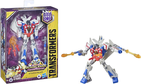 Transformers Bumblebee Cyberverse Adventures Toys Deluxe Class Starscream Action Figure, Seeker Strike Action Attack, 5-inch...
