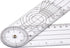 Clear Plastic Goniometer Can Rotate 360 Degree 7'' Arms, Quick Angle Protractor Measuring Tool...